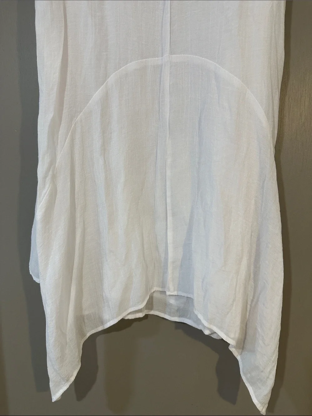 Fever White Sleeveless Dress Large Flowy Layered Boho Tunic